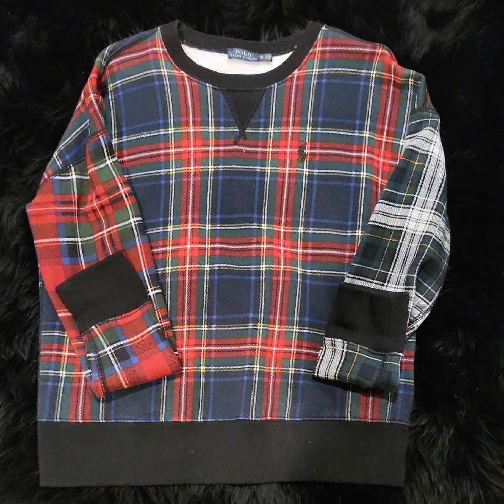 Polo by Ralph Lauren Womens Crewneck Plaid Sweater - Red, Blue, Green
